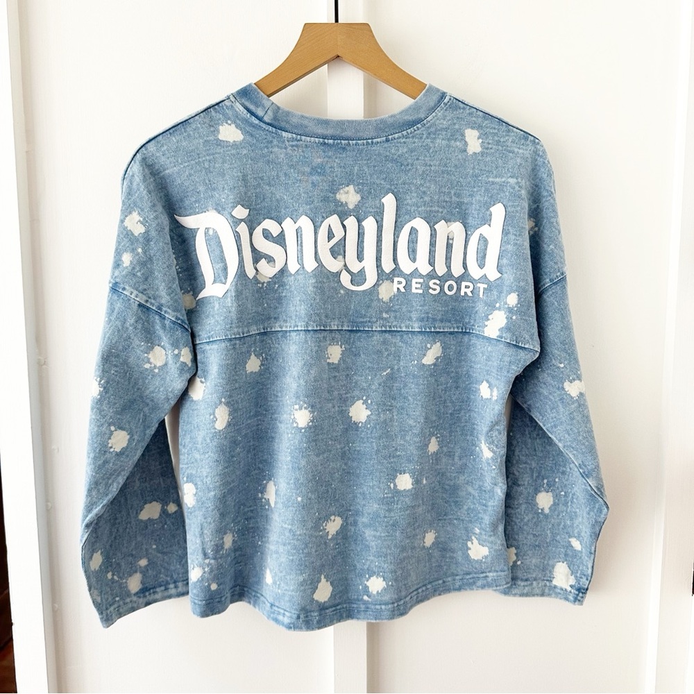 DISNEYLAND PARK blue denim bleach spirit jersey - Picture 1 of 4